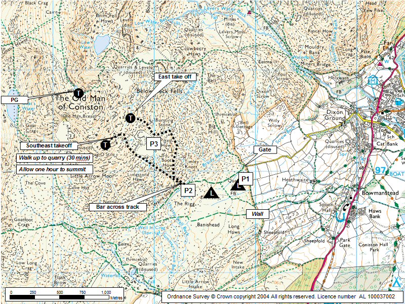 Coniston Old Man Map