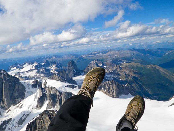 Will Gadd over the Bugaboos, British Columbia