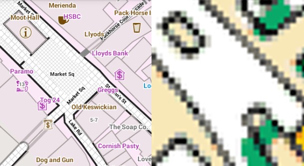 OSM vs OS in towns