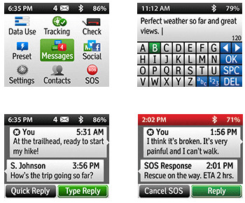 DeLorme inReach screenshots