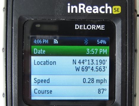 DeLorme track info