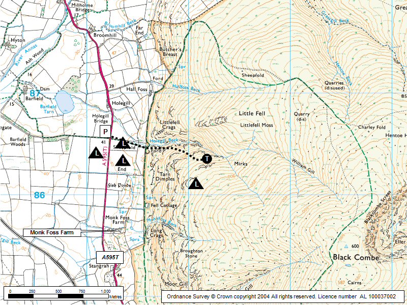 Black Combe (West) Map