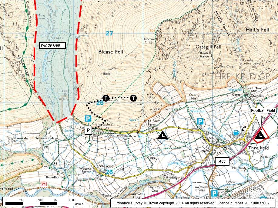 Blease Fell Map