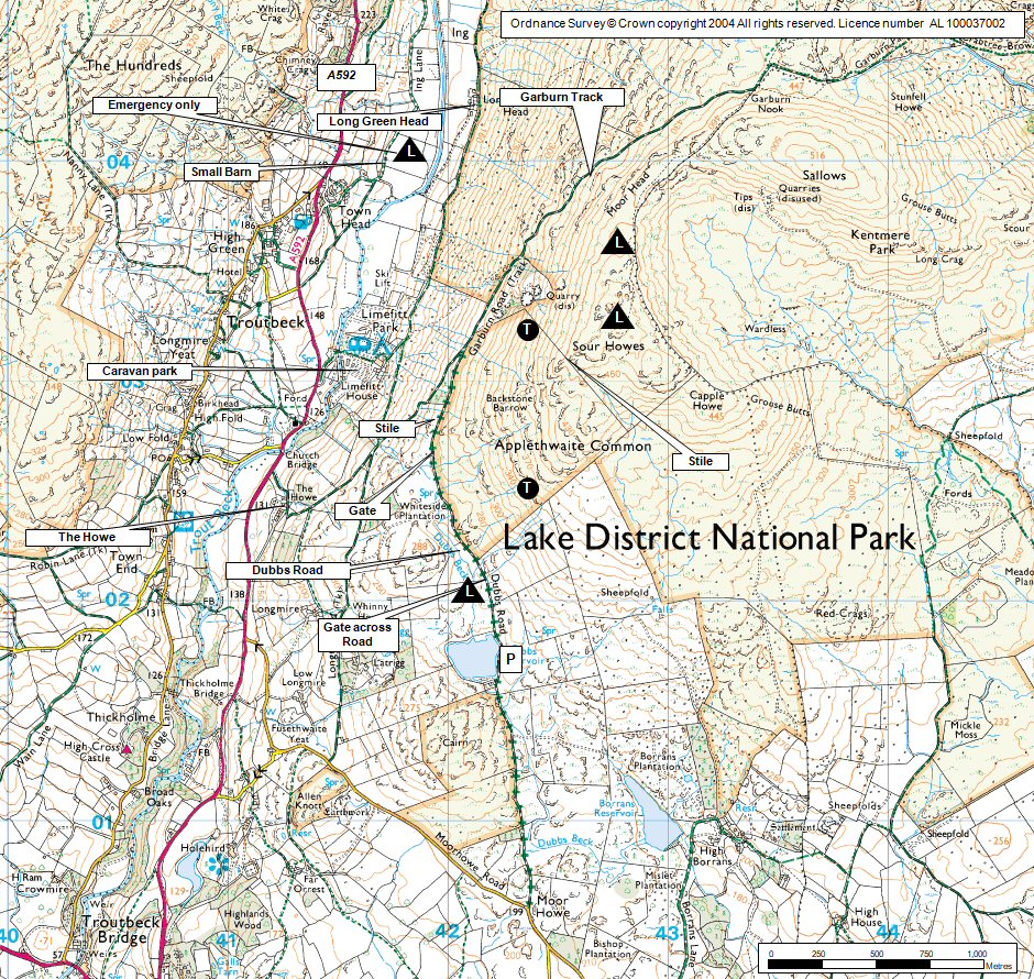 Troutbeck Map