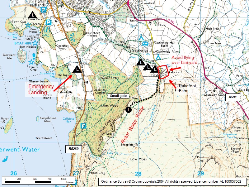 Walla Crags Map