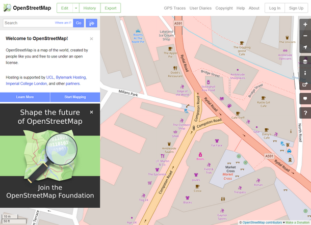 OpenStreetMap website